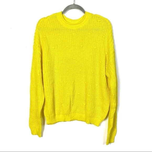 ABOUND Ribbed Knit Dolman Sweater Yellow Meadow XL - Picture 3 of 9